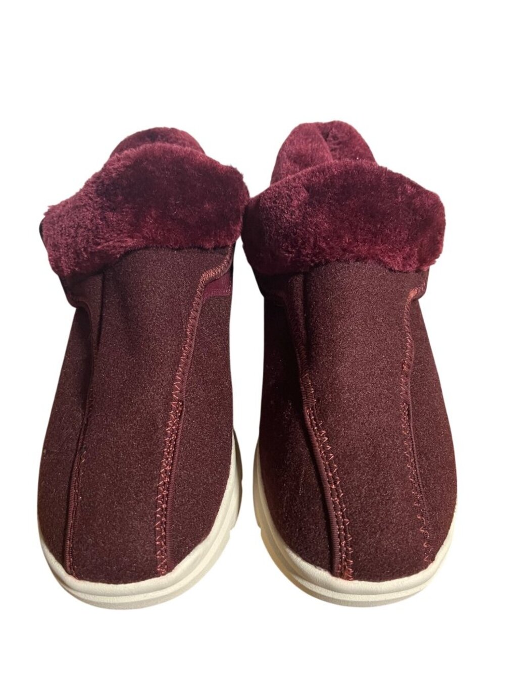 FitVille Womens EasyTop Diabetic Winter Boots V3 Burgundy Size 10EW - Picture 2 of 11